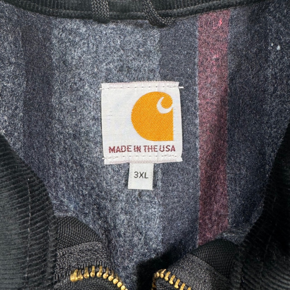 Carhartt J001 Detroit Jacket 3XL Mens Black Duck Canvas Blanket Lined USA Made - Picture 4 of 12